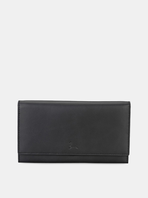 

Pacific Gold Women Black Solid Two Fold Wallet