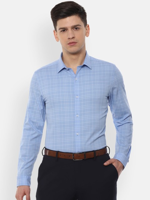 

Louis Philippe Men Blue Checked Casual Shirt