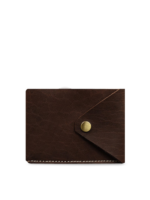 

ABYS Men Coffee Brown Solid Genuine Leather Card Holder