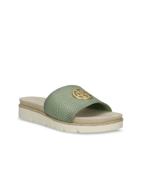 

Bugatti Women Green Reptile Print Flatform Sandals