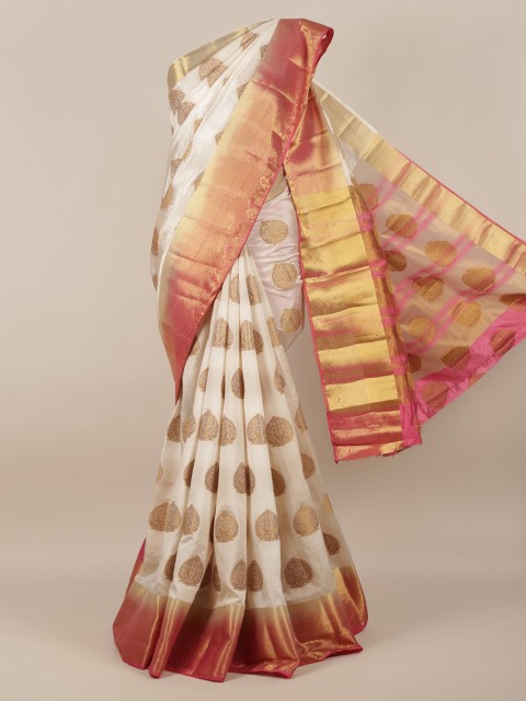 

Pothys Cream-Coloured Woven Design Jute Silk Saree