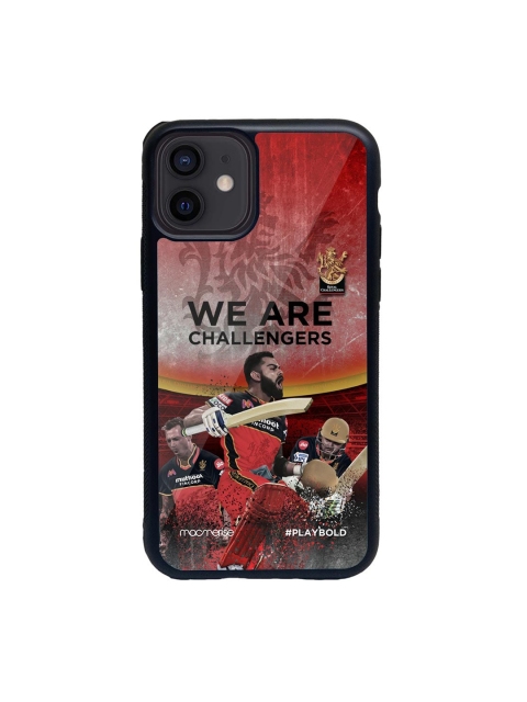 

macmerise Red & Black RCB Go Getters Glass iPhone 12 Mini Phone Case