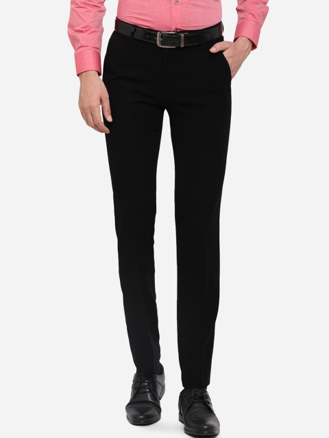 

JB STUDIO Men Black Regular Fit Solid Formal Trousers