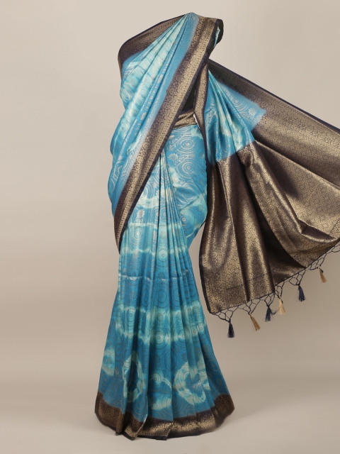 

Pothys Blue Woven Design Jute Silk Saree
