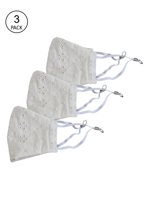 

Bellofox Unisex Set Of 3 White 3-Ply Reusable Protective Outdoor Masks, Beige