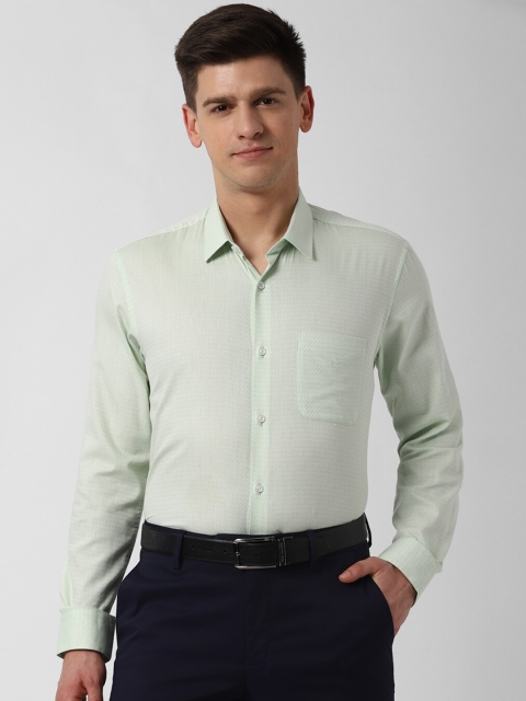 

Peter England Men Green Regular Fit Solid Casual Shirt