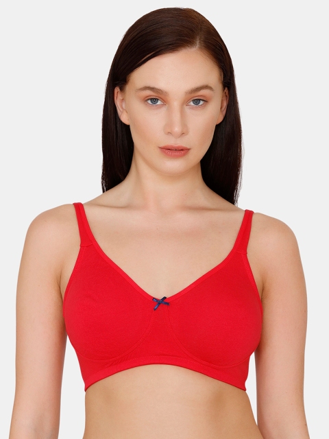 

Zivame Red Solid Non-Wired Non Padded Everyday Bra ZI104HFASH00RED-Red