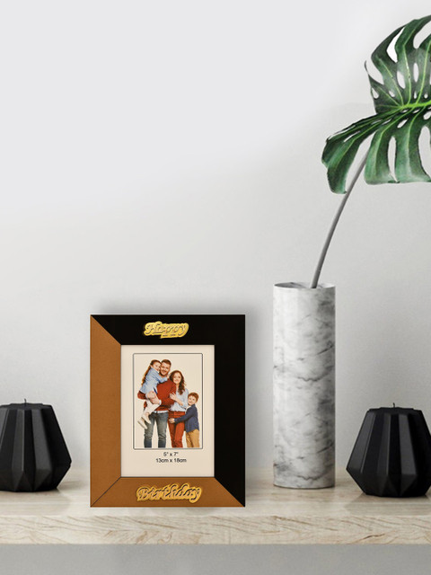 

Bodh Design Brown & Black Dual Tone Happy Birthday Photo Frame