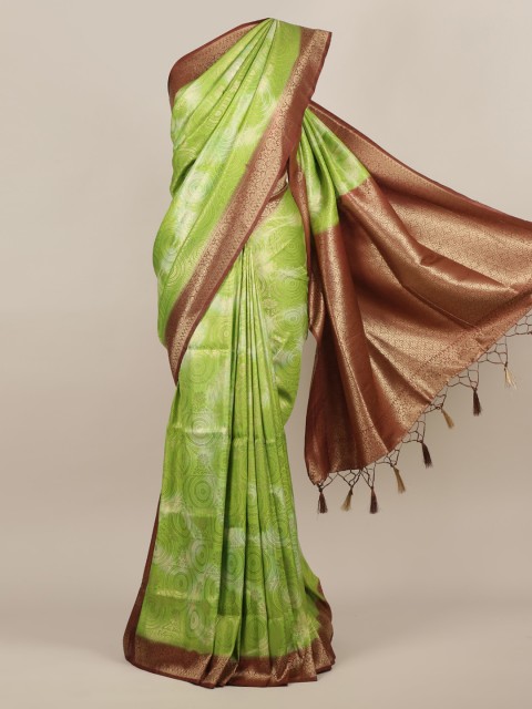 

Pothys Green Woven Design Jute Silk Saree