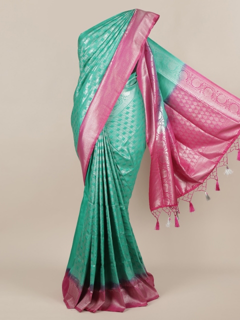 

Pothys Green Woven Design Jute Silk Saree