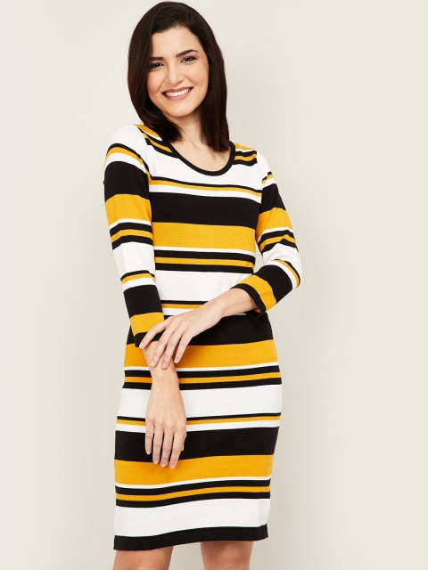 

Bossini Women Multicoloured Striped Sweater Dress, Multi