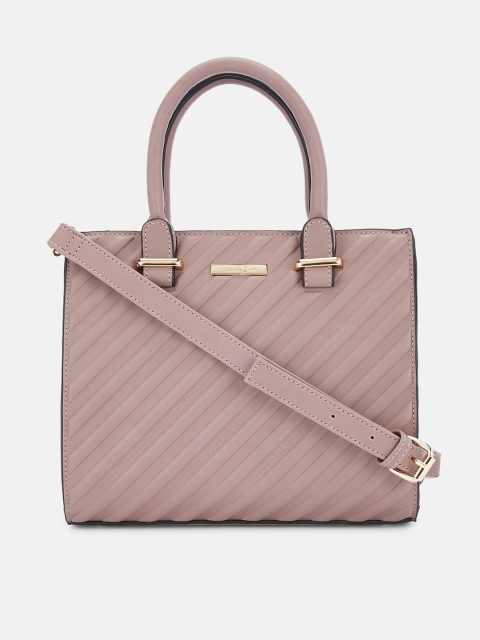 

Forever Glam by Pantaloons Mauve Solid Leather Handheld Bag