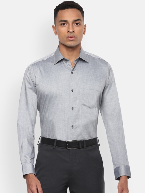 

Van Heusen Men Grey Regular Fit Solid Cotton Formal Shirt