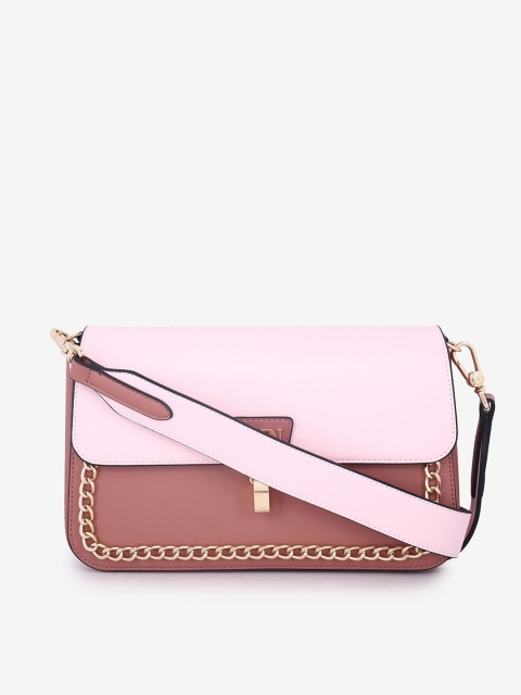 

LYN Pink Colourblocked Sling Bag