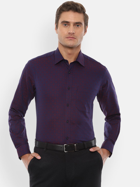 

Louis Philippe Men Purple Checked Casual Shirt