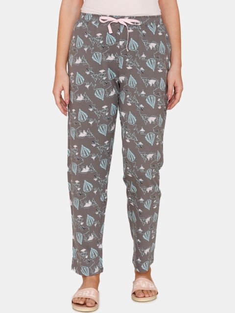 

Zivame Doodle Cotton Pyjama - Gargoyle, Blue