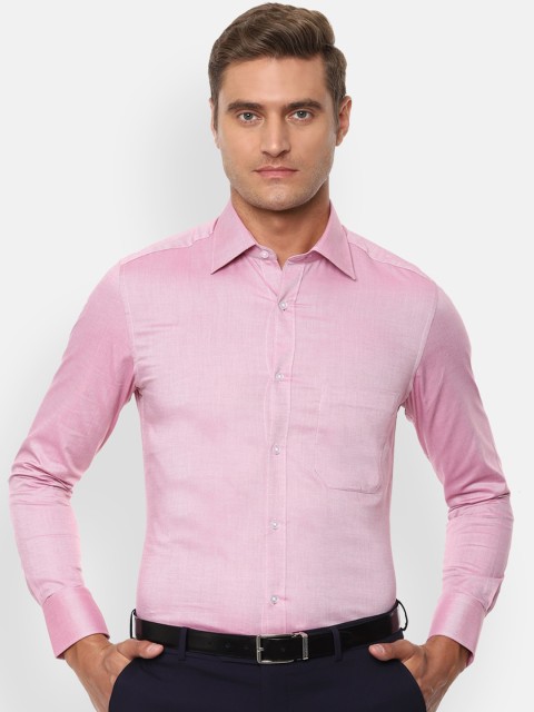 

Louis Philippe Men Pink Solid Casual Shirt