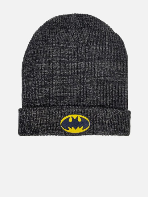 

Free Authority Men Grey Self Design Batman Beanie