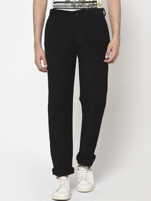 

Blackberrys Men Black Loose Fit Solid Regular Trousers