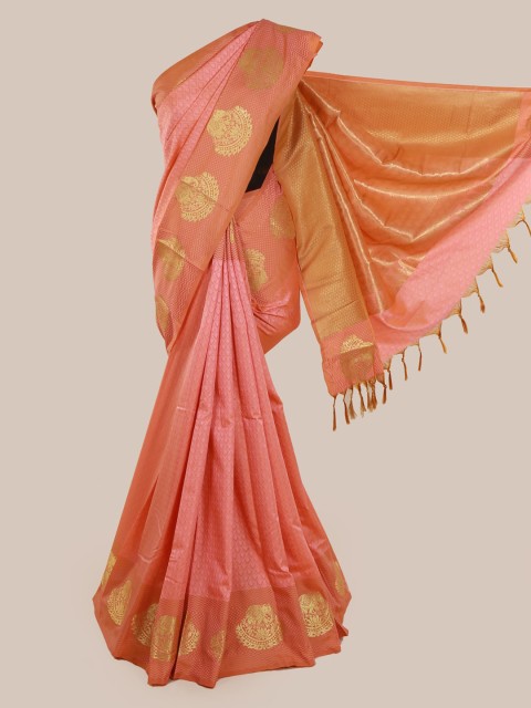 

Pothys Peach-Coloured Woven Design Art Silk Saree