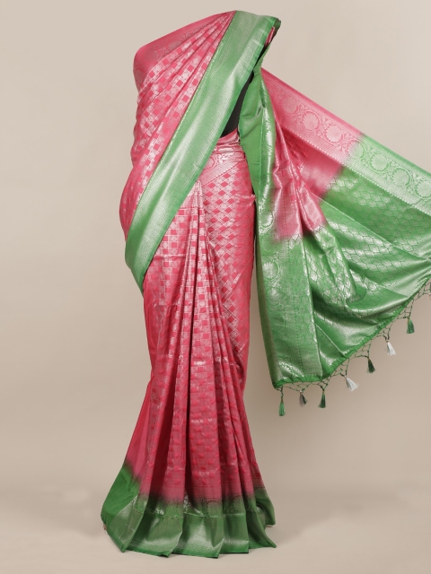 

Pothys Pink Woven Design Jute Silk Saree