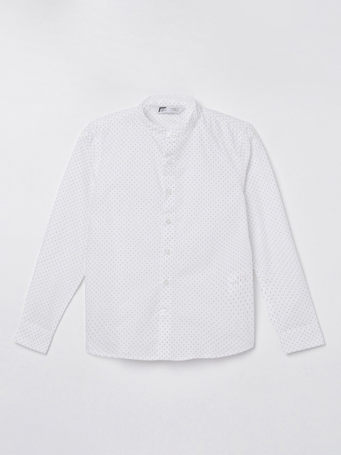 

Fame Forever by Lifestyle Boys White Slim Fit Printed Casual Shirt