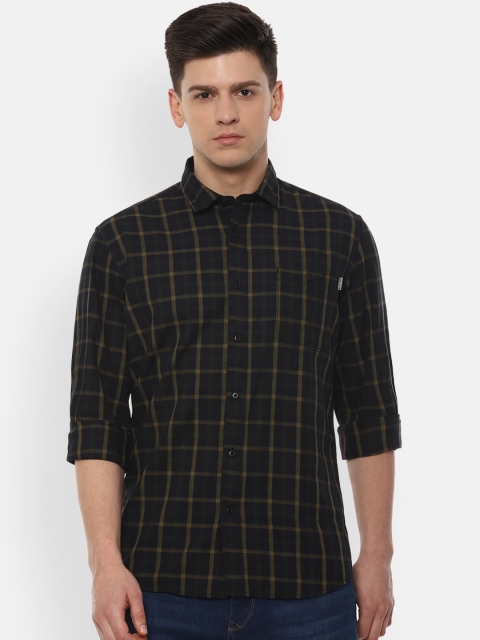 

Louis Philippe Jeans Men Black Checked Casual Shirt