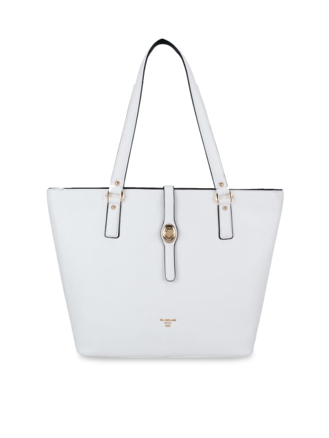 

Da Milano White Textured Shoulder Bag