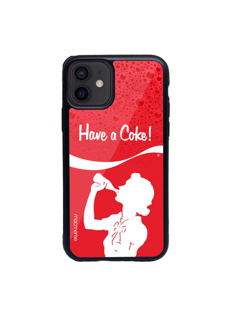 

macmerise Red & White Have a Coke Girl Printed iPhone 12 Mini Back Case