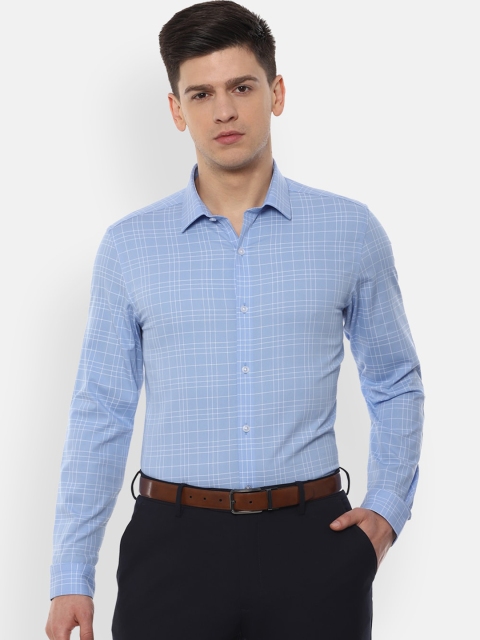 

Louis Philippe Men Blue Checked Casual Shirt