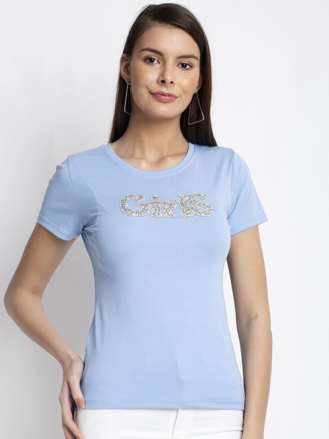 

Global Republic Blue Printed Regular Top