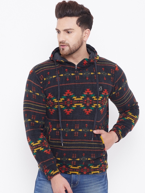 

HARBORNBAY Men Black Printed Sweatshirt