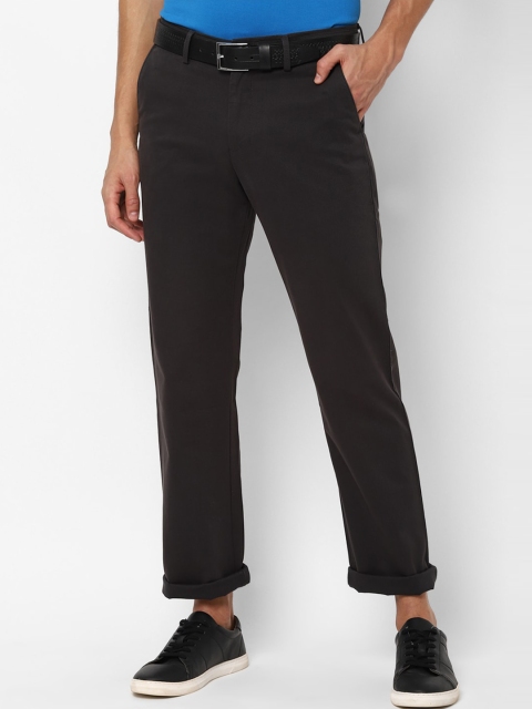 

Allen Solly Men Grey Regular Fit Solid Regular Trousers
