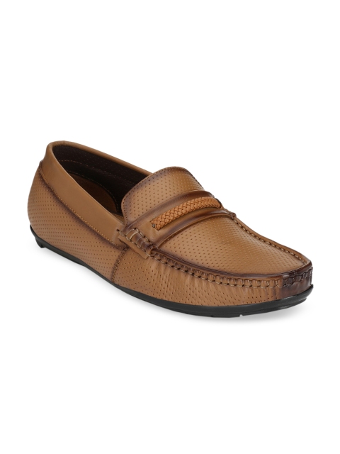 

Hi RELs Men Perforations Leather Loafers Casual Shoes, Tan