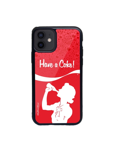 

macmerise Red & White Have A Coke Girl Glass iPhone 12 Phone Case