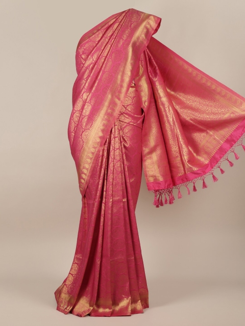 

Pothys Pink Pure Silk Woven Design Banarasi Saree