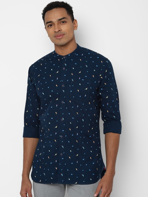 

Allen Solly Sport Men Navy Blue Regular Fit Printed Casual Shirt