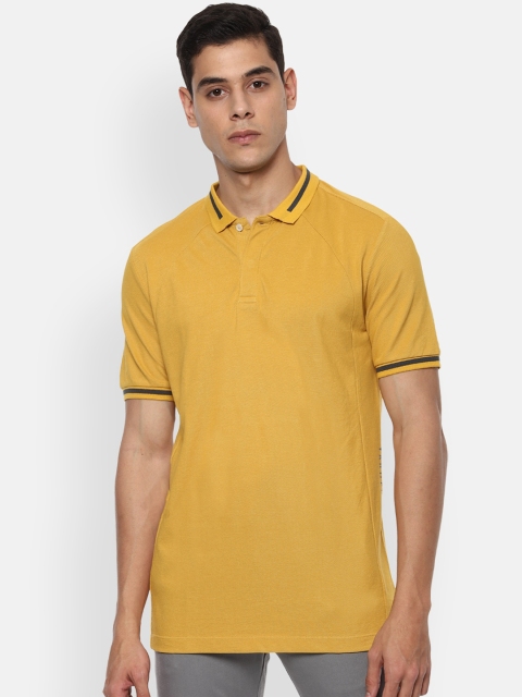 

Van Heusen Men Yellow Solid Polo Collar T-shirt