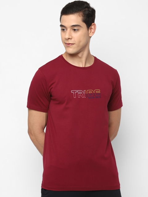 

Allen Solly Men Maroon & White Printed Round Neck T-shirt