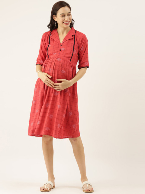 

GOLDSTROMS Women Red Printed Gown Dress