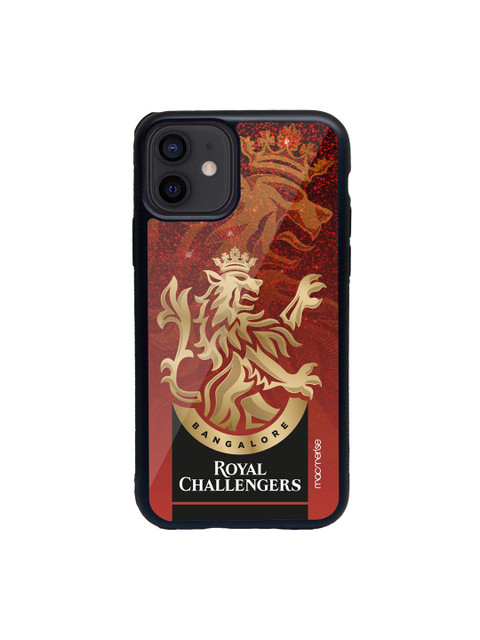 

macmerise Red & Brown RCB Sparkles Glass iPhone 12 Mini Phone Case