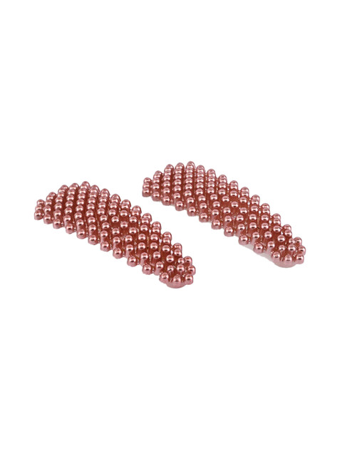 

BuckleUp Set of 2 Mauve Embellished Tic Tac Hair Clip