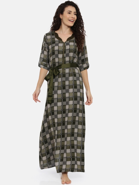 

GOLDSTROMS Green & Grey Checked Nightdress