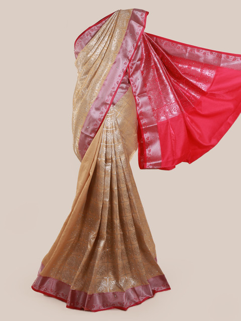 

Pothys Cream-Coloured Woven Design Art Silk Saree