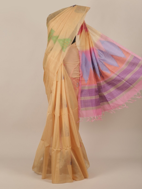 

Pothys Yellow & Pink Pure Silk Woven Design Saree
