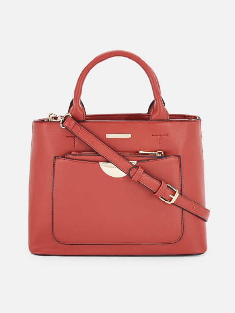 

Forever Glam by Pantaloons Orange Solid Handheld Bag