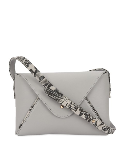 

THE GUSTO Grey Colourblocked Sling Bag