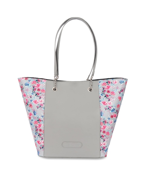 

THE GUSTO Grey & Pink Floral Printed Shoulder Bag