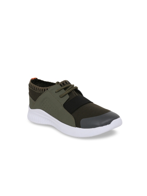 

Pantaloons Junior Boys Olive Colourblocked Leather Sneakers