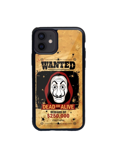 

macmerise Black & Red Dead or Alive Printed iPhone 12 Back Case, Brown